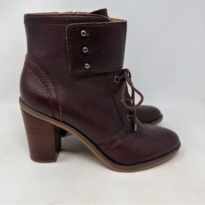 Franco Sarto Burgundy Ankle Boots